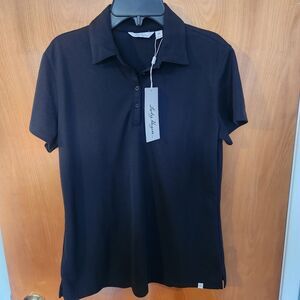 Lady Hagen Classic Black Polo Shirt